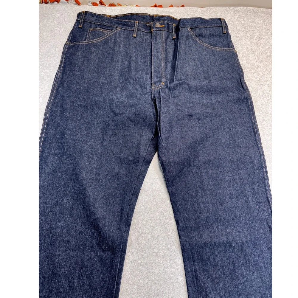 Dickies Regular Fit Jeans Mens 44x32 Indigo Blue Heavyweight Denim Workwear NWT‎